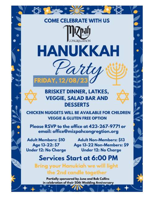 Banner Image for Chanukah Shabbat and Dinner